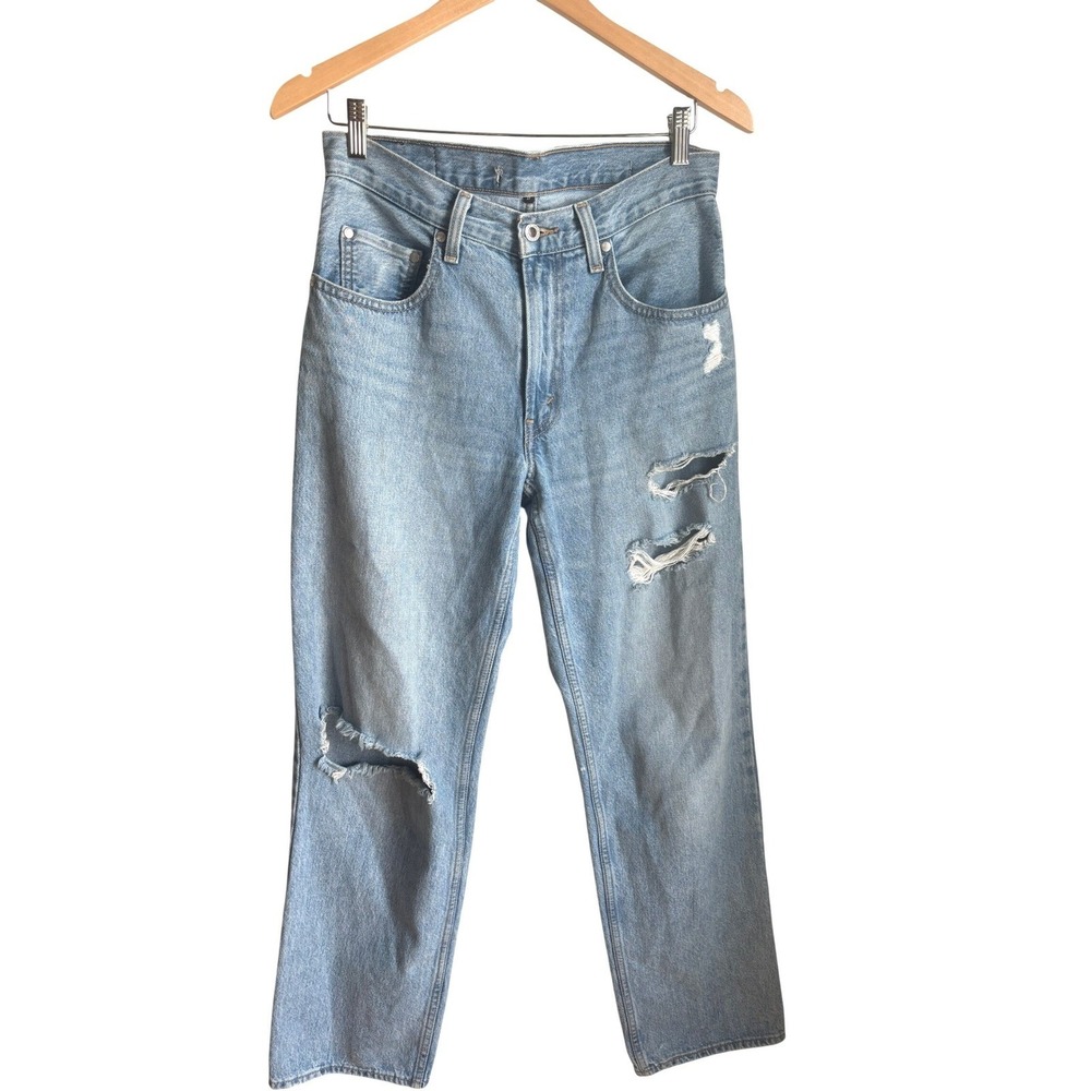 Levis SilverTab‎ Baggy Straight Leg Distressed Jeans Light Wash 27 (fits 30x30)